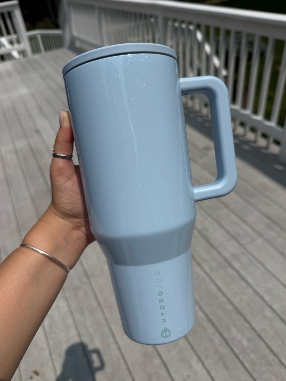 HydroJug Artic Blue 40oz Travel Mug with Handle